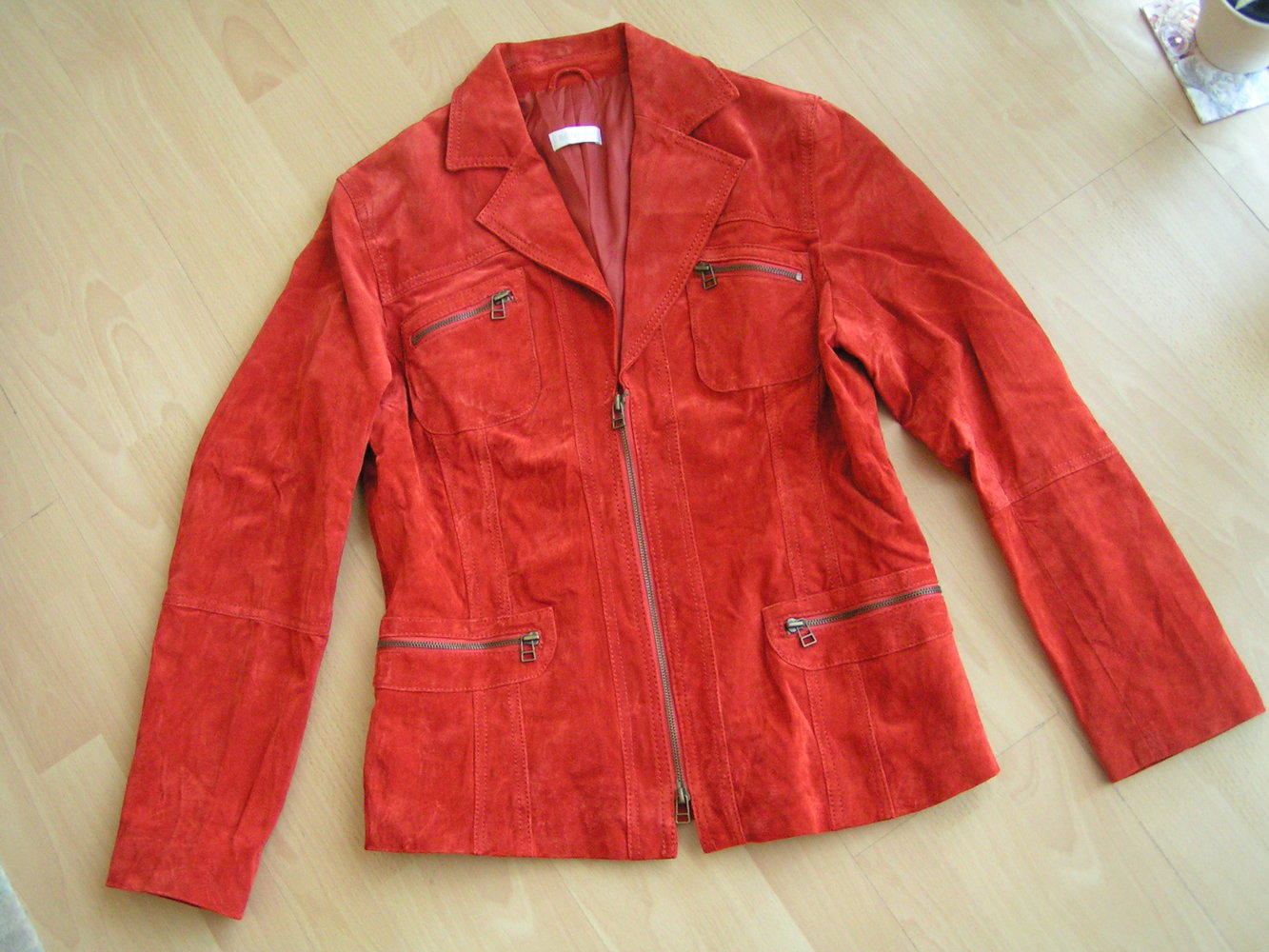 BONITA ~ TRAUM ~ WILDLEDER JACKE ~ LEDER BLAZER JACKE ~ ORANGE ~ Gr.42 NEU 179,90€