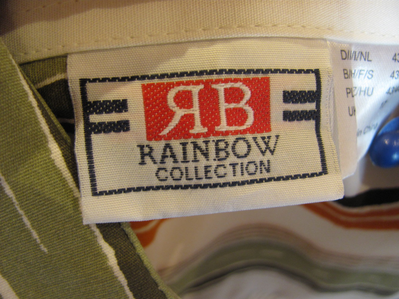 Hemd Herrenhemd Kurzarm Rainbow Collection Größe 43/44