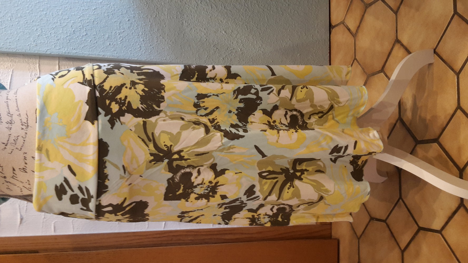 Sommer Rock street one Gr.38 Blumen grün türkise weiß gelb Muster