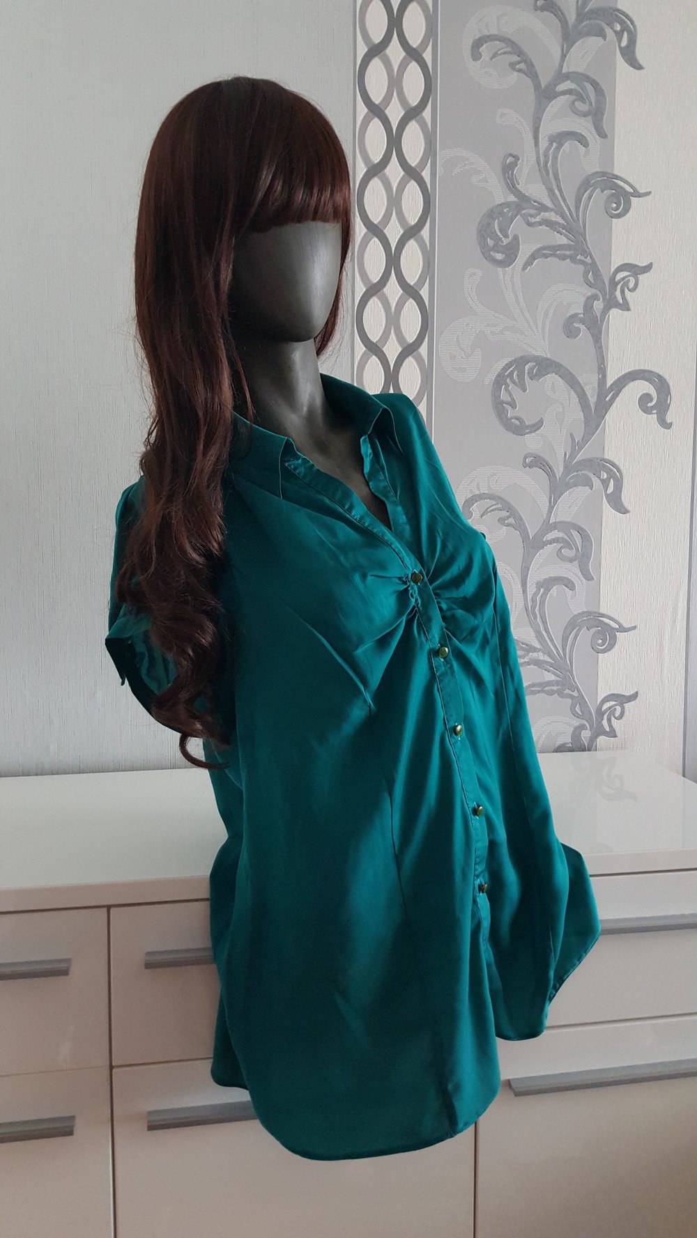 Elegante Bluse Business blau 44 16 XL