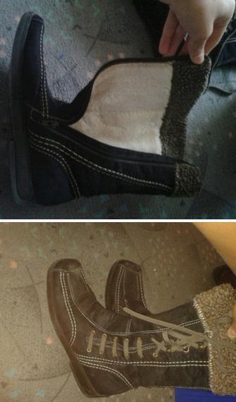 Gefütterte Stiefel schwarz