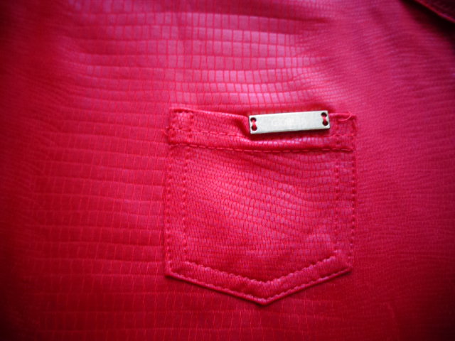 #Top Longtop ca. Gr. XS/S bzw. ca. Gr. 34/36, rot, Lederoptik