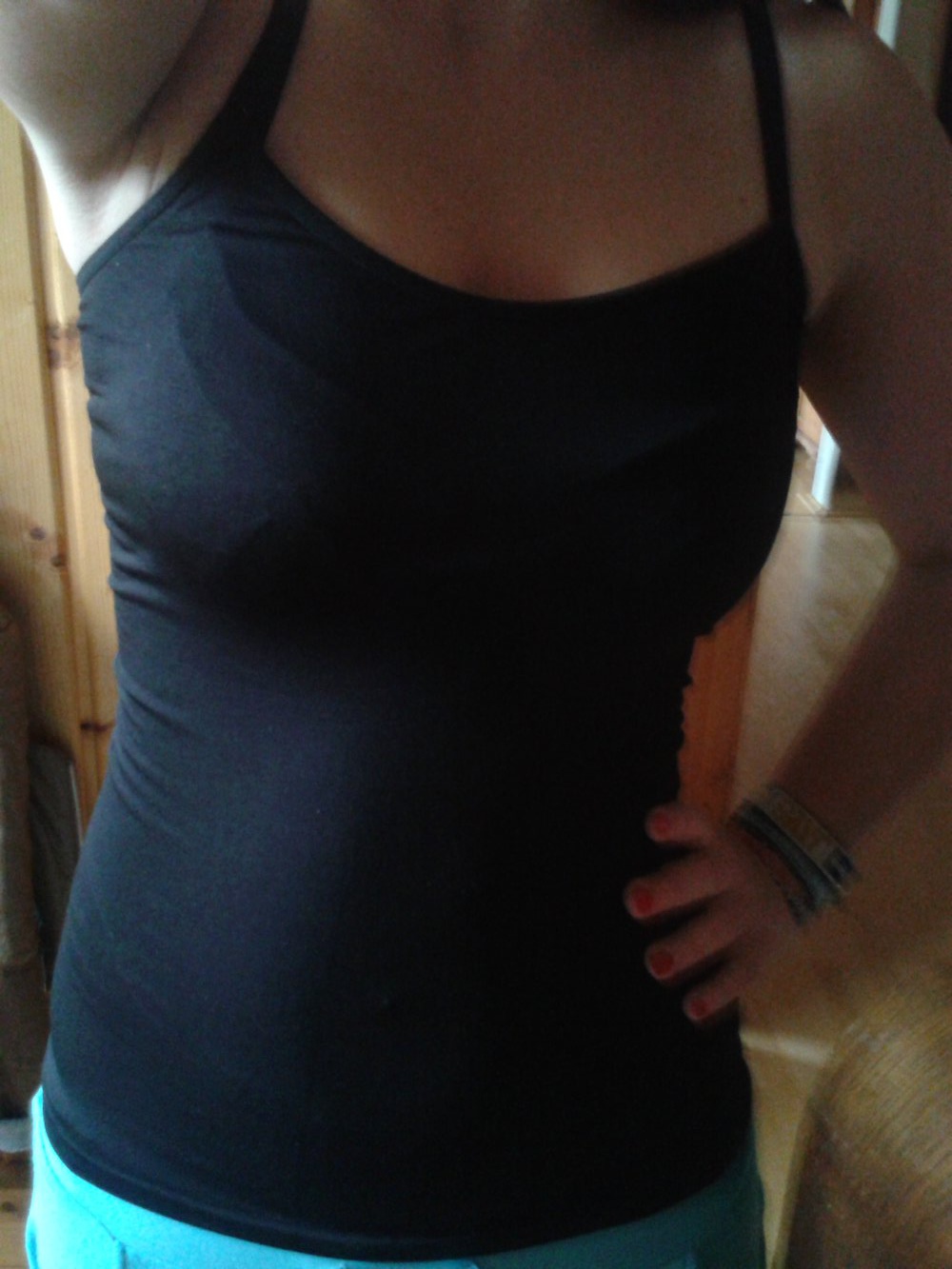 Tanktop schwarz schlicht stretchig