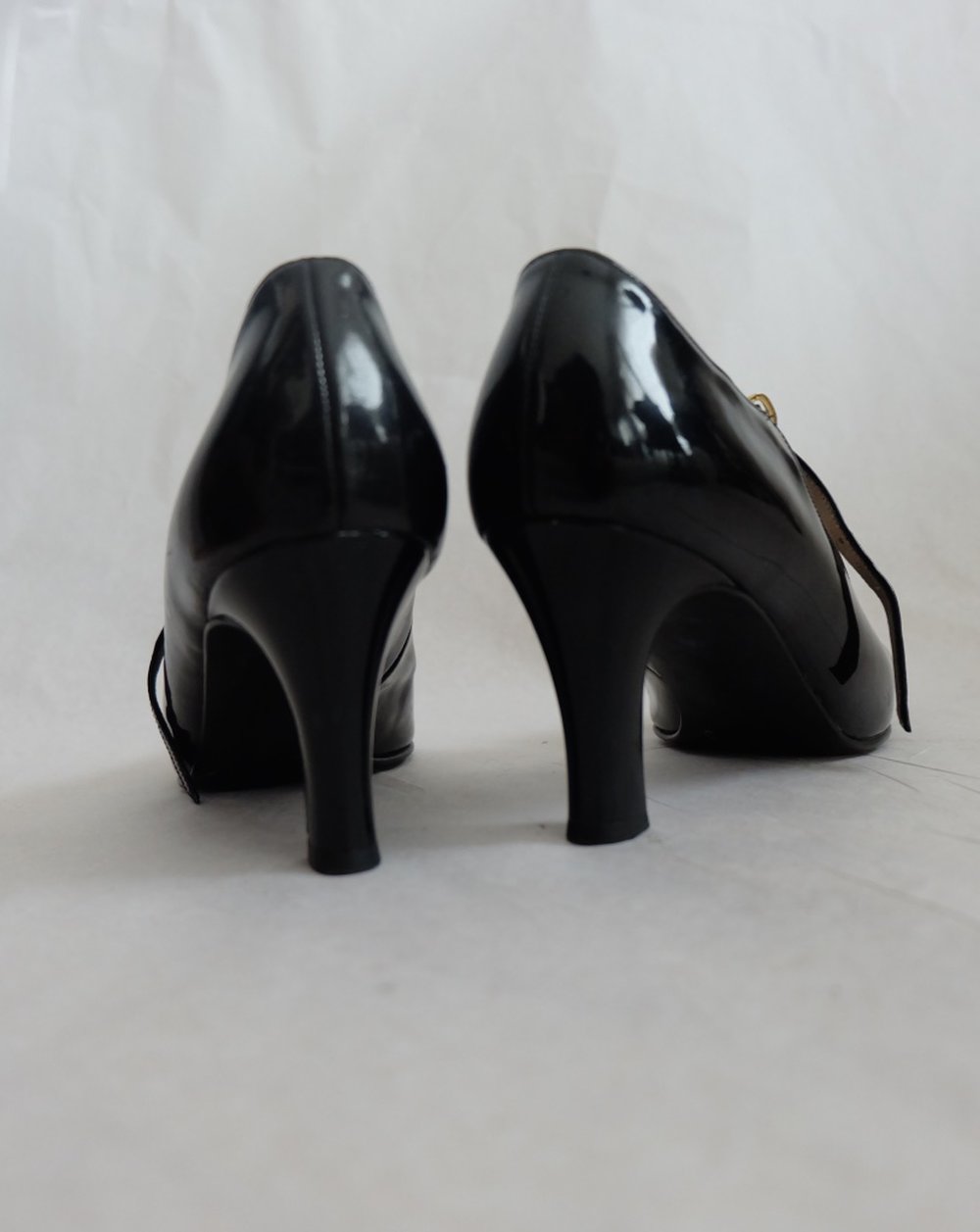 Gabor High-heels Edel Riemchen-Pumps in Schwarz aus hochwertigem Lackleder