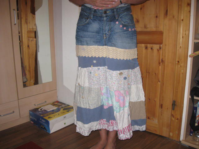 *** DIY ~ Aus Alt Wurde Neu ~ Gipsy Jeans-Patchworkrock ***