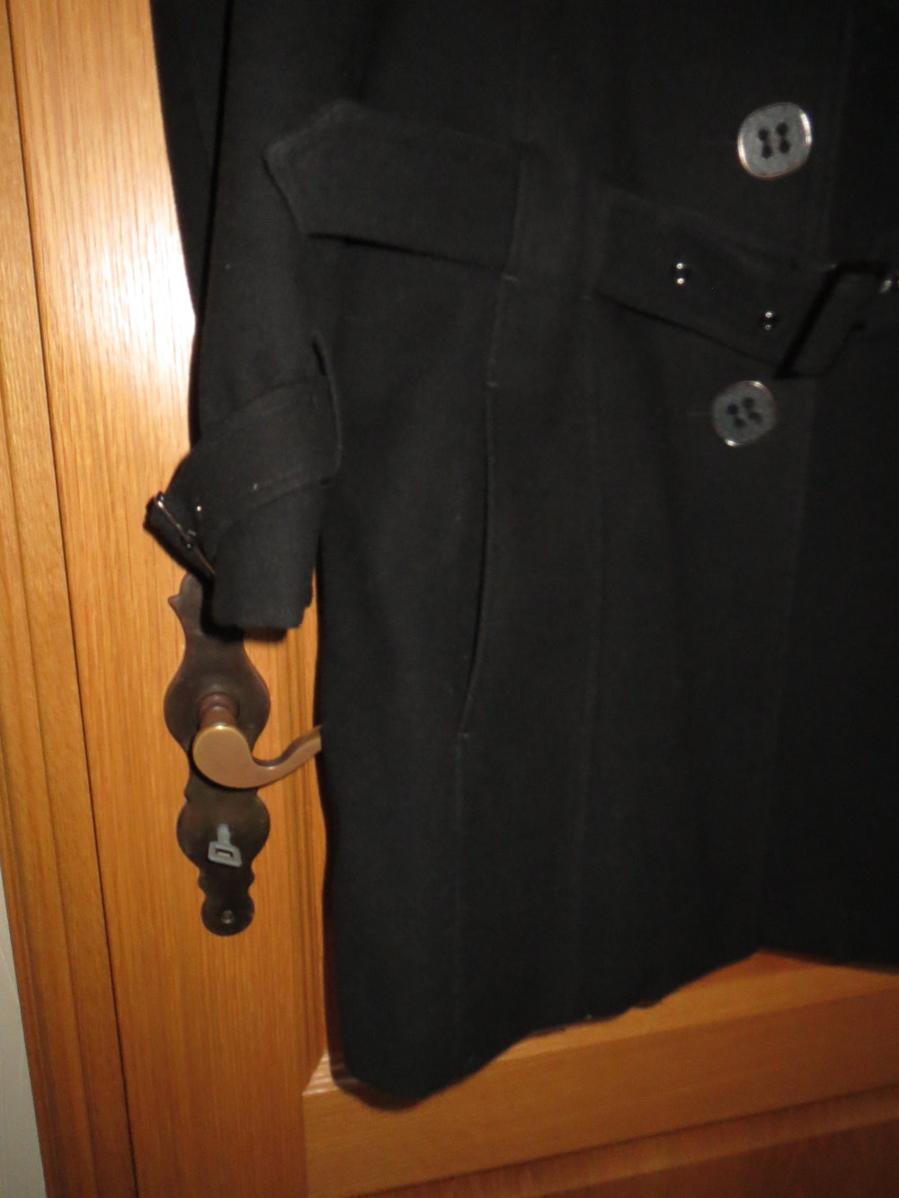 Mantel, Gr.44/L, schwarz, kurz