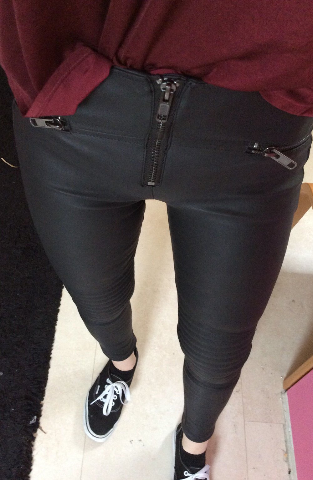 Kunstleder Hose | Biker Look | 32