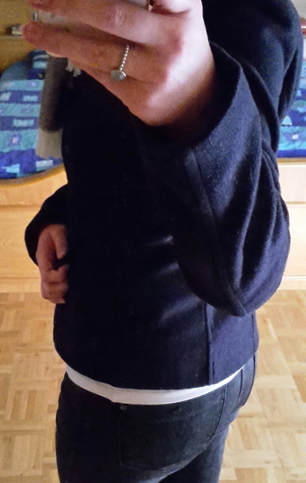 Dunkelblaue Wolljacke von Tally Weijl