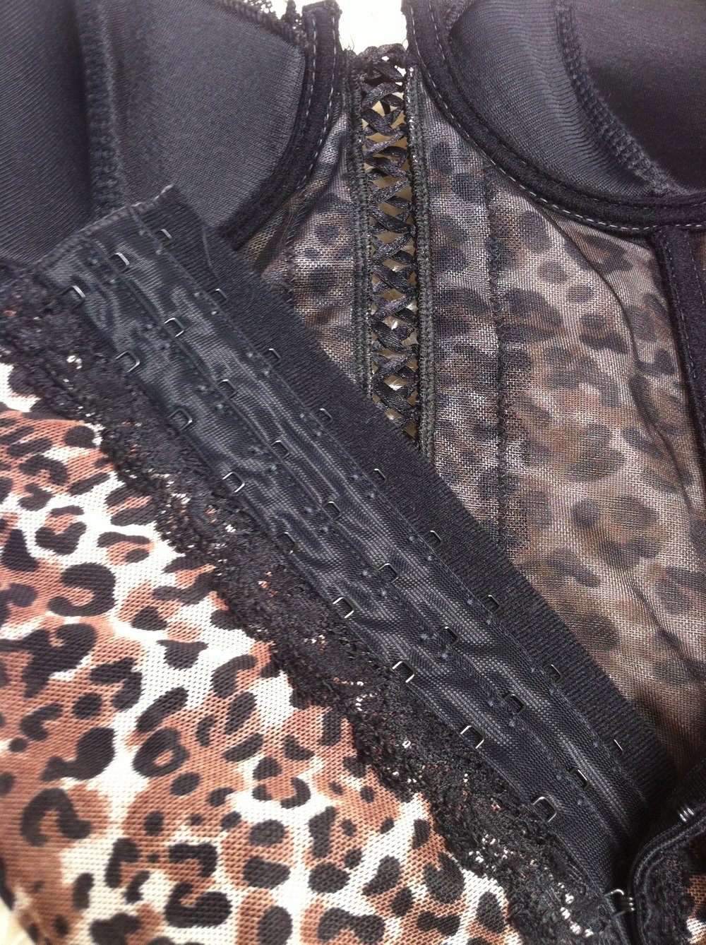 Corsage Korsett Bodice Leo Spitze schwarz