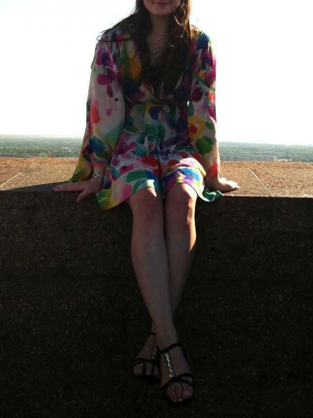 tausche H&M Kleid Garden Collection Gr. 36 (in Gr. 38 od. 40) * Hippie * bunt