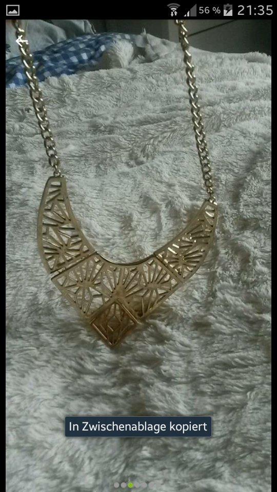 Statementkette und Ohrringe Goldfarben wie neu