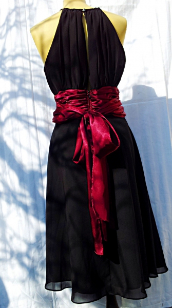 Schwarzes Abend kleid ( weinrot ) yessica