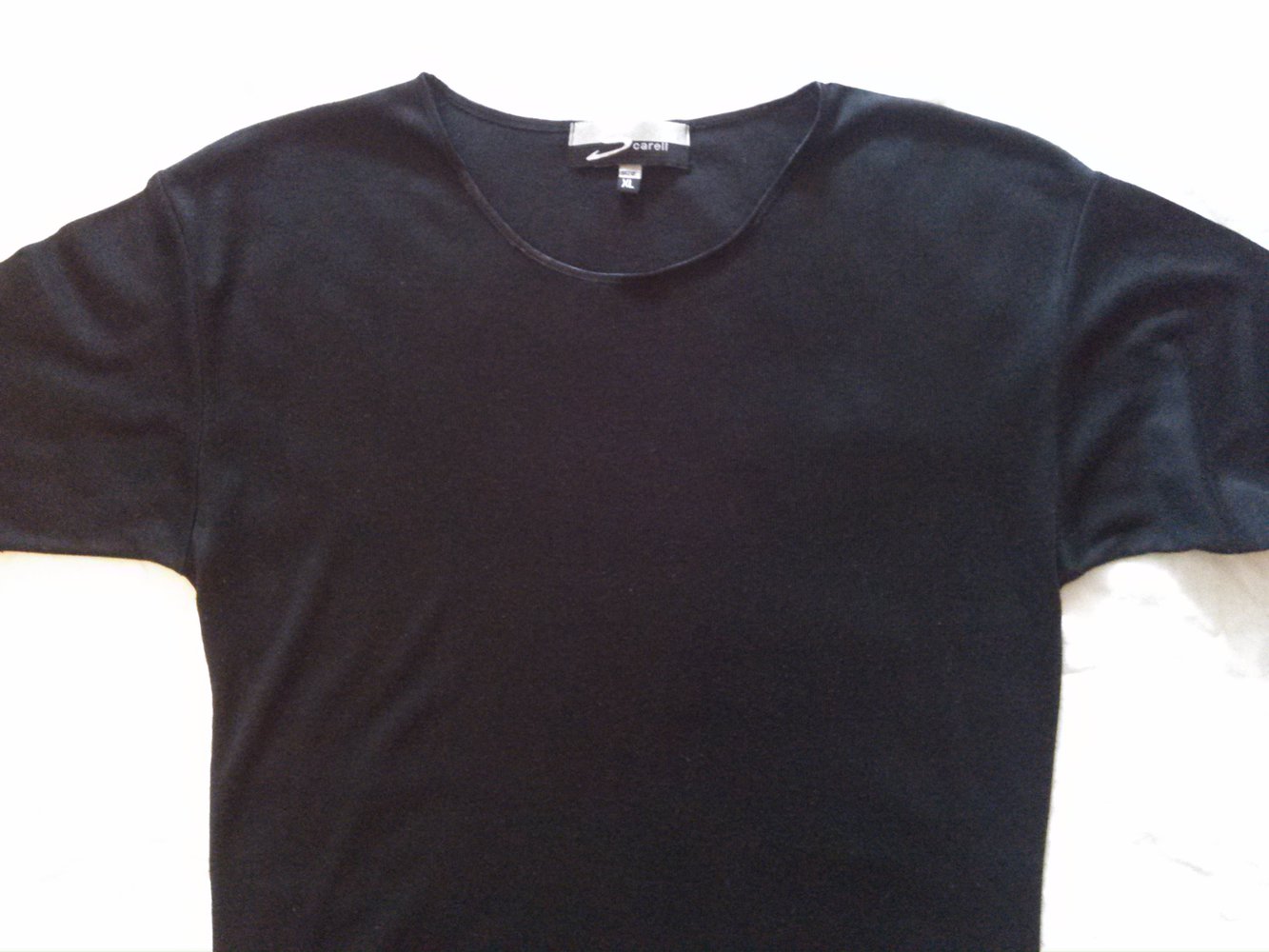 Schönes schwarzes Rundhals T - Shirt  Gr. XL