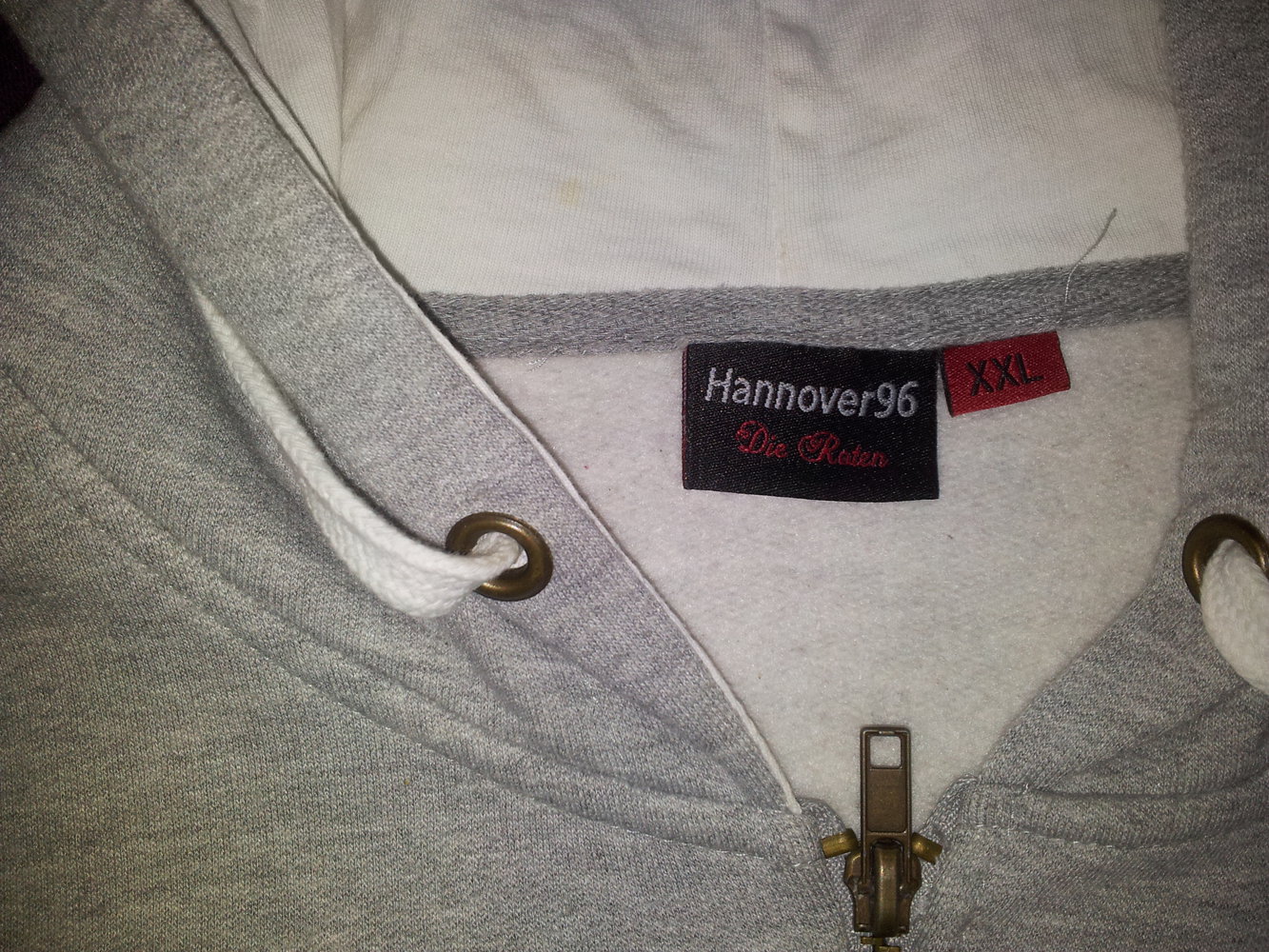 Kaputze Jacke Sportjacke grau Hannover 96 Die Roten Neu