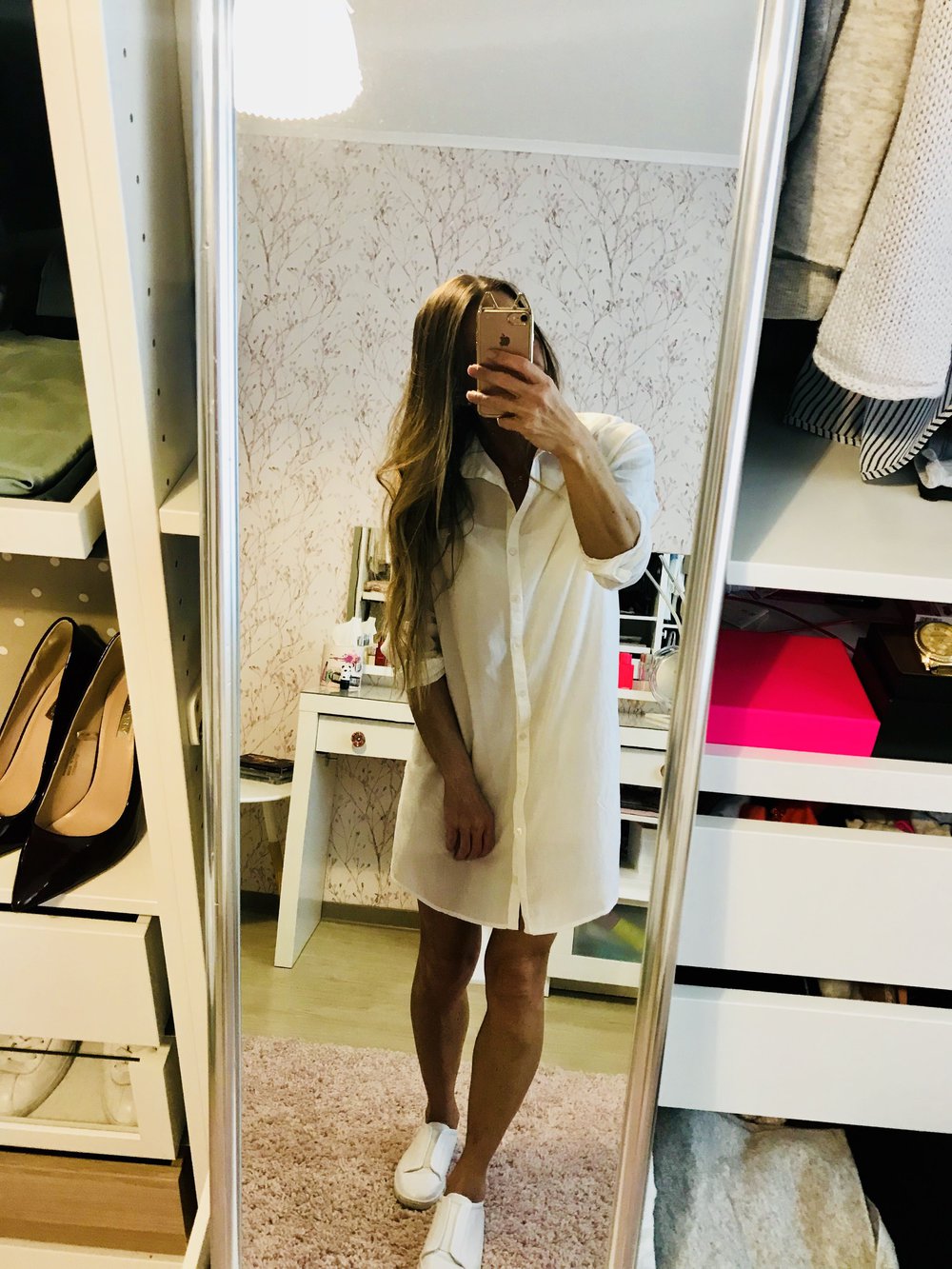 Only Blusenkleid in weiß wie neu Gr 34 Xs Oversize 