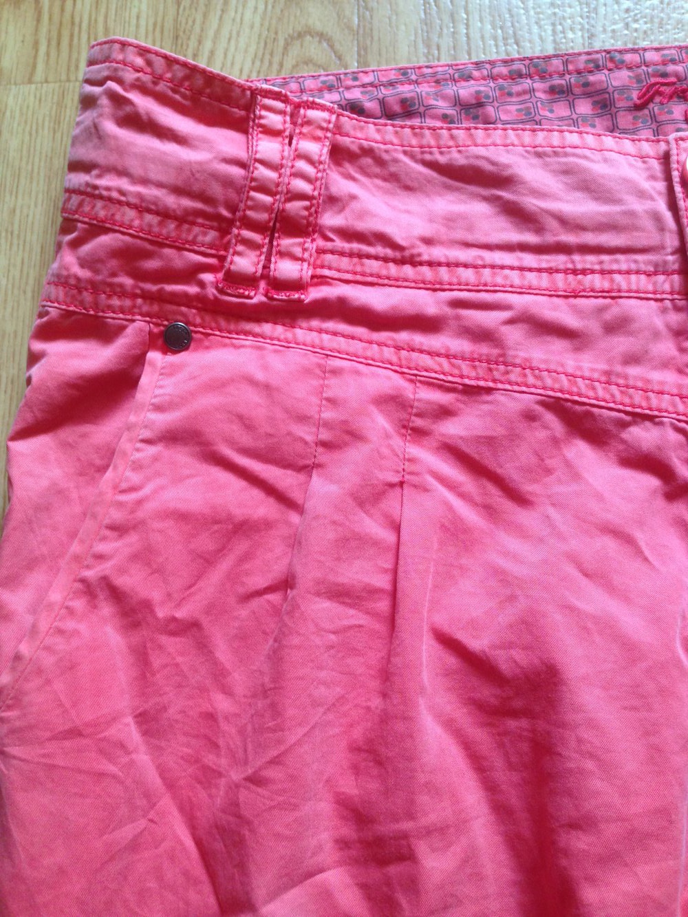 kräftige orange/rosa Baumwoll-Hose