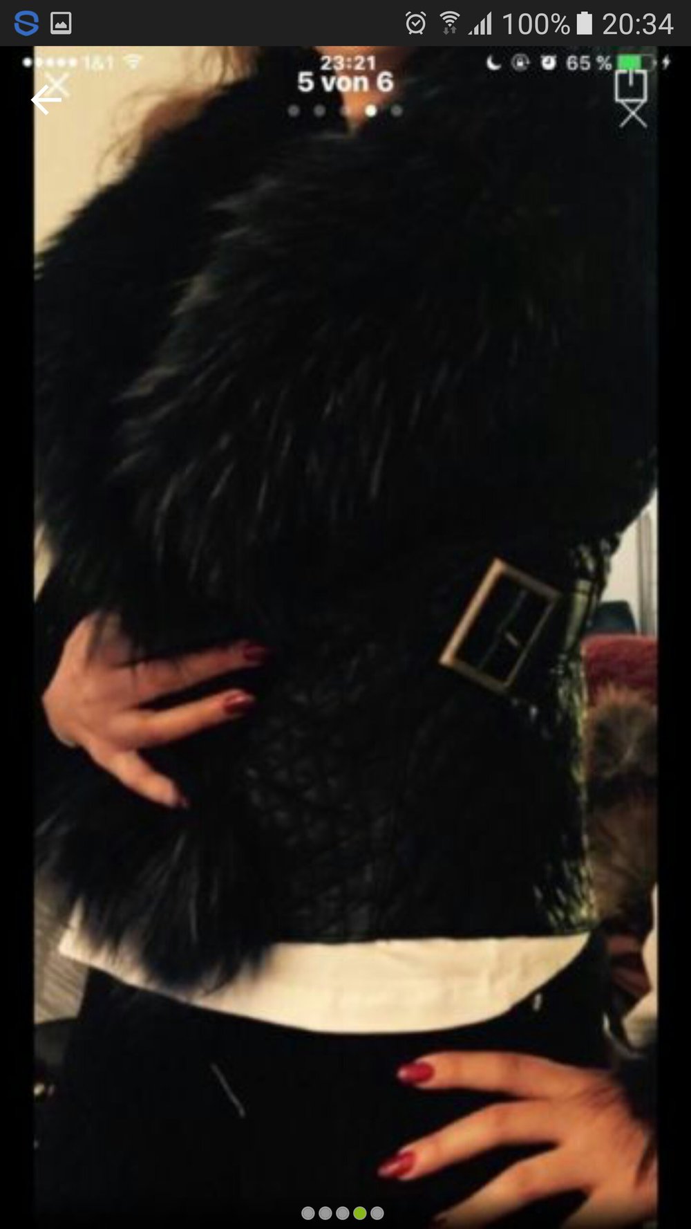 Lederjacke pelzjacke neu gr.36/38 