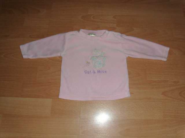 Nickipullover von Bou-Bou Baby, rosa mit Motiv , Gr. 74