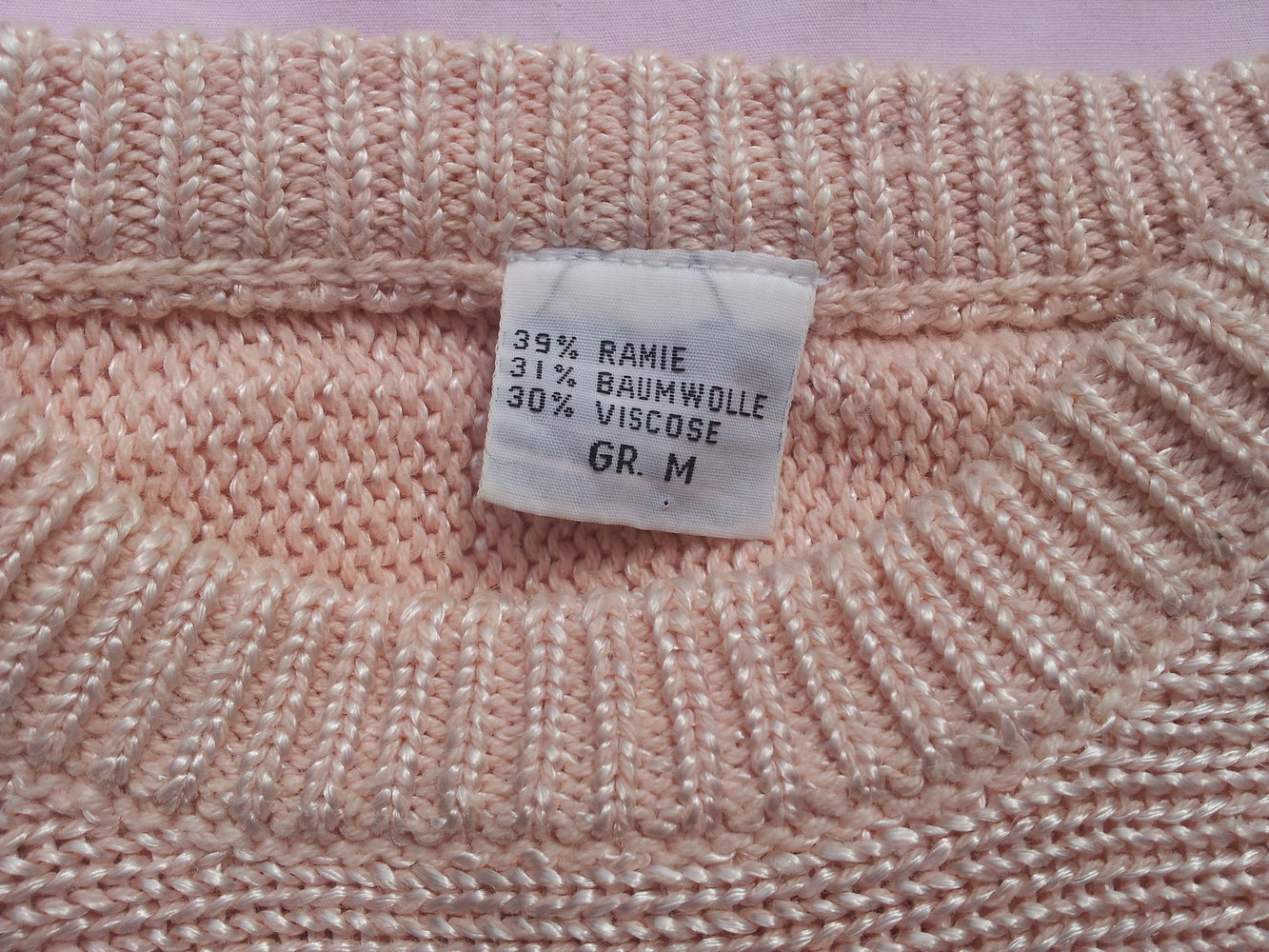 Pullover altrose Blumen Perlen Pailletten Viskose Raime