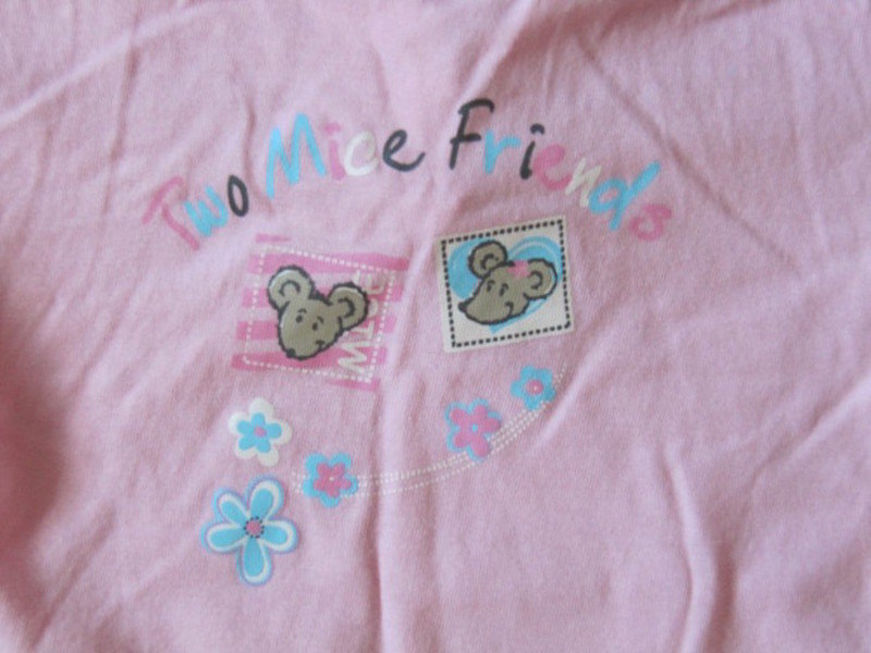 Baby Strampler Spieler Schlafanzug rosa Mädchen mit Mäuschen 74/80