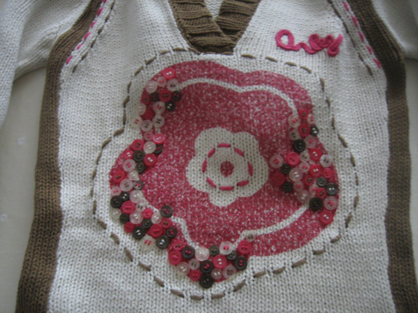 Kapuzenpulli Strick mit Verzierungen