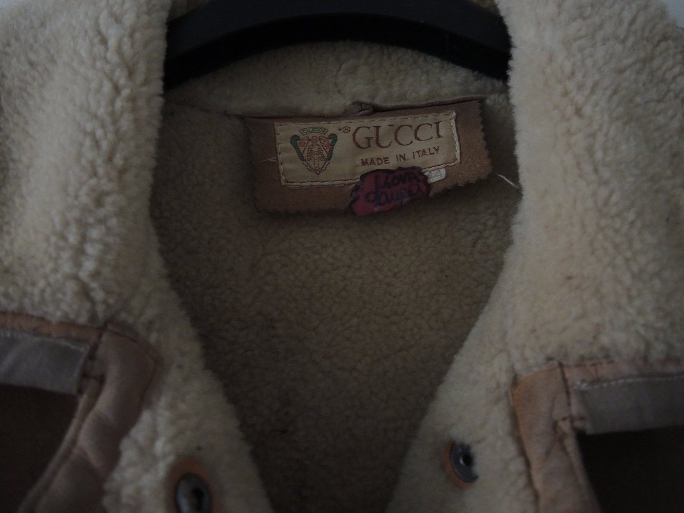 True Vintage Gucci Lammfell Jacke Mantel Ethno made in Italy