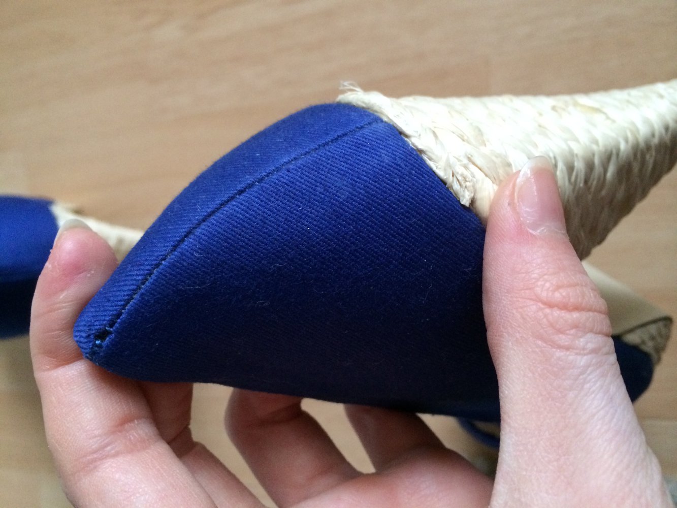 High heels mit bastabsatz 