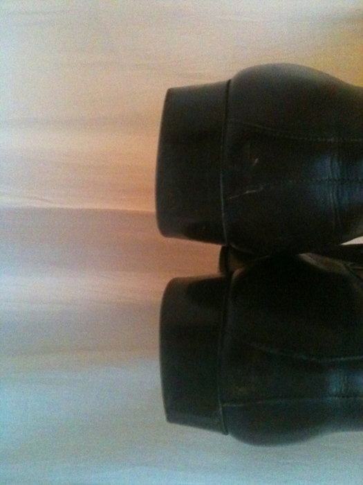 Vintage Lederschnürschuhe weiches Echtleder Spitze