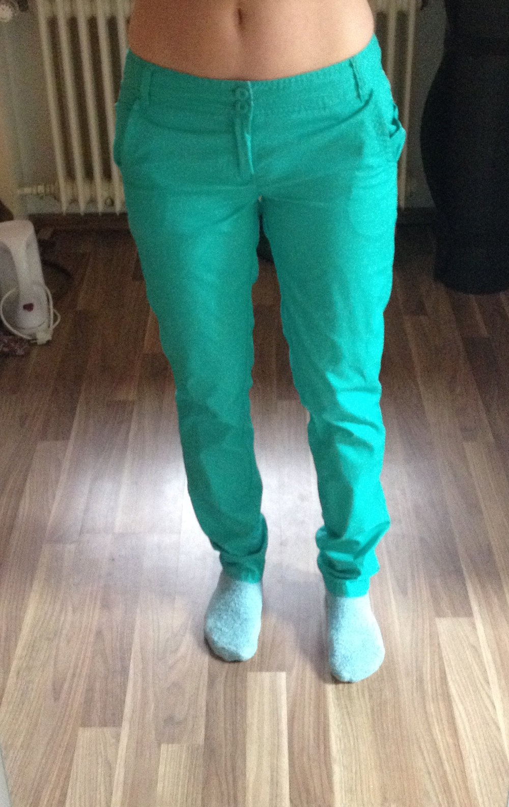 Türkise Röhrenhose