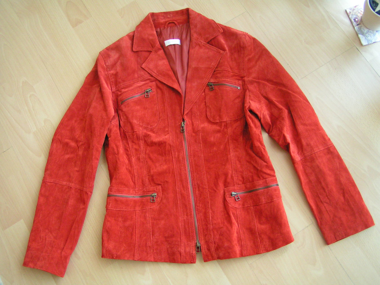 BONITA ~ TRAUM ~ WILDLEDER JACKE ~ LEDER BLAZER JACKE ~ ORANGE ~ Gr.42 NEU 179,90€