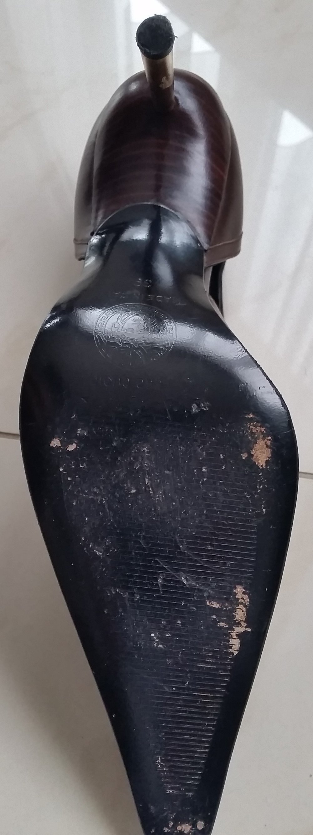 Versace High Heels Stilletos Pumps Stöckelschuhe Gr. 39 Echtleder