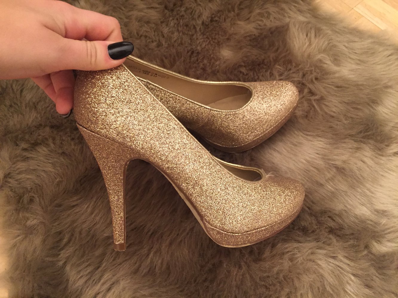 Glitzer Pumps Gold