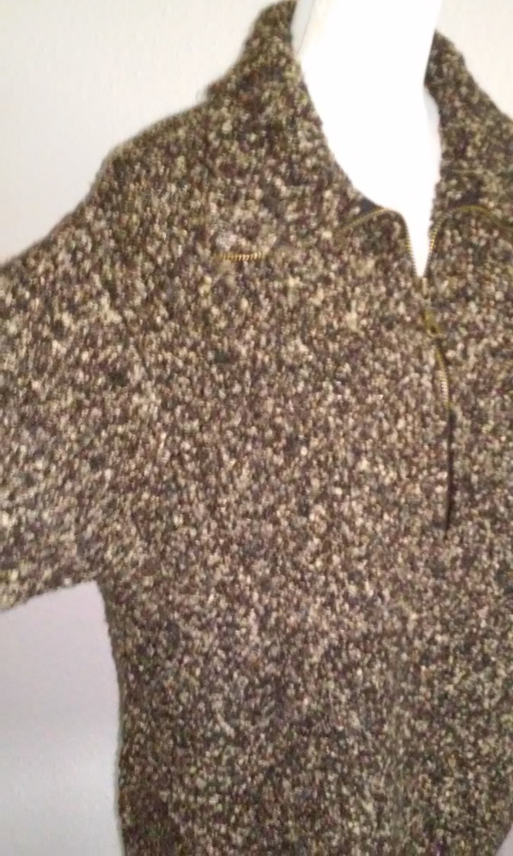 Strickpullover Winterpullover Wollpulover Rollkragenpullover Reißverschluß Handarbeit weich und warm