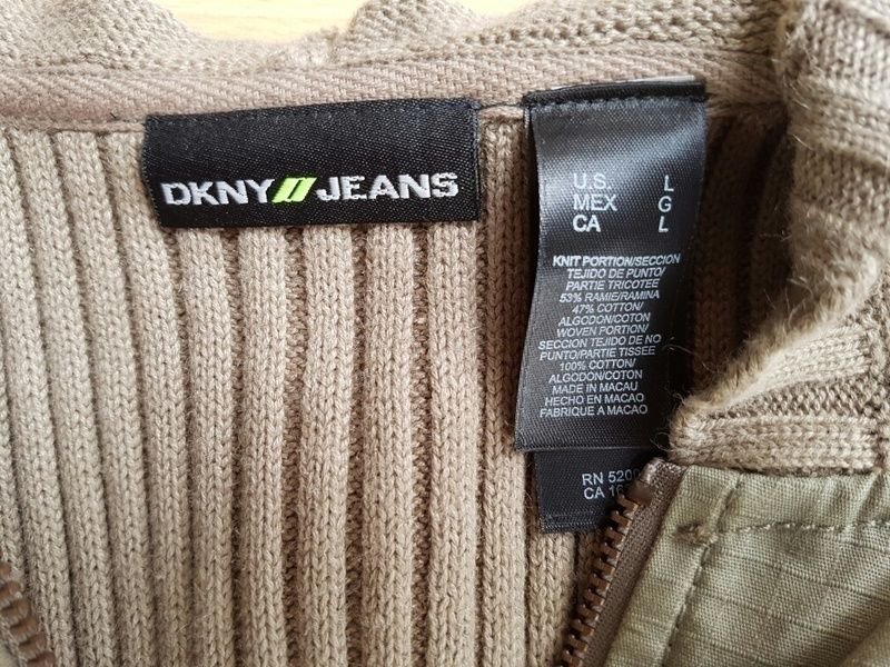 Schicke army-style Weste, DKNY Jeans, 38/40, ärmellos, mit Kaputze