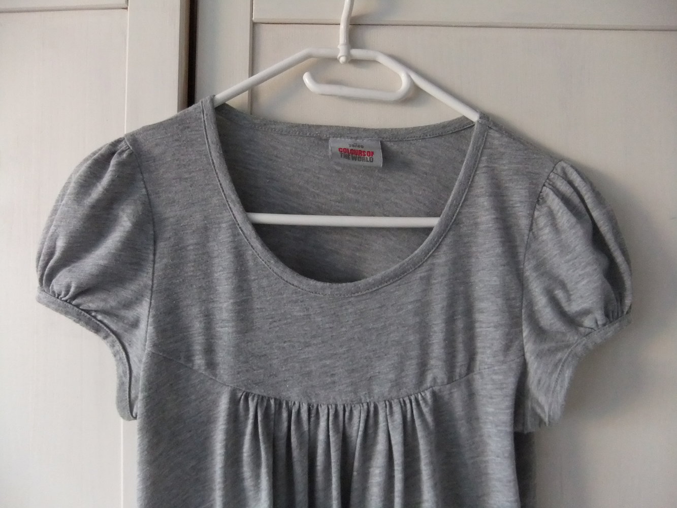 Damen Tunika Minikleid T-Shirt grau Gr. 38 40 S M