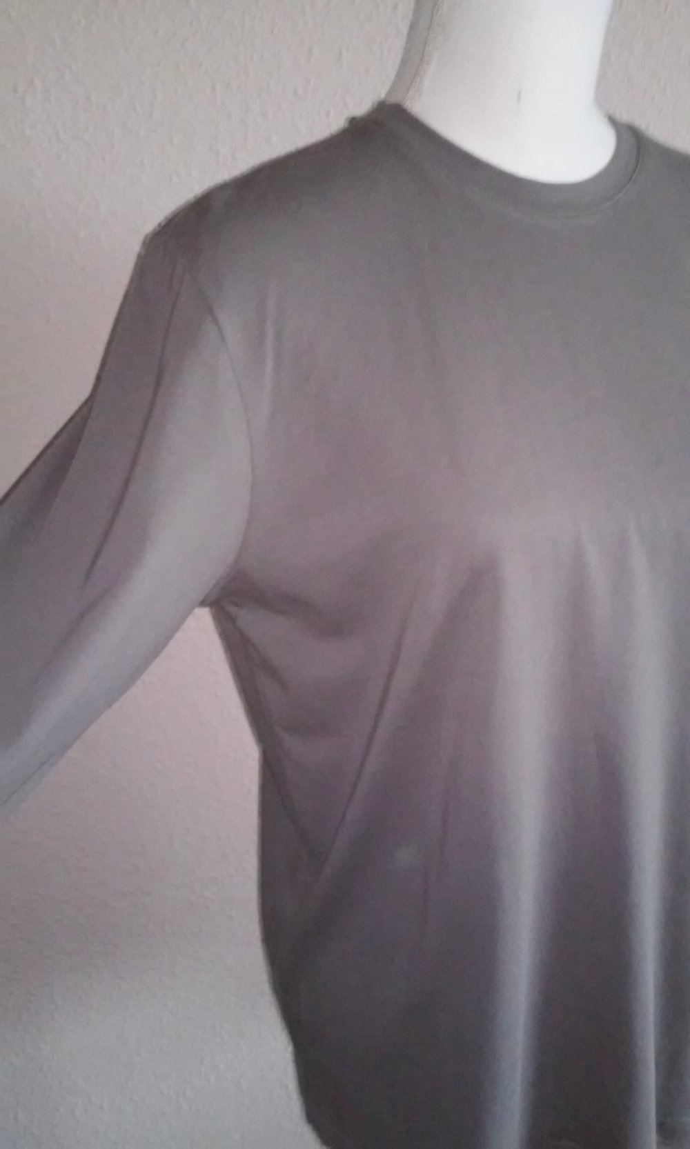 Sweatshirt Langarm Shirt Rundhals Pulli Freizeit/Sport/Unterzieher Basic-Oberteil (in Taupe) stretchig