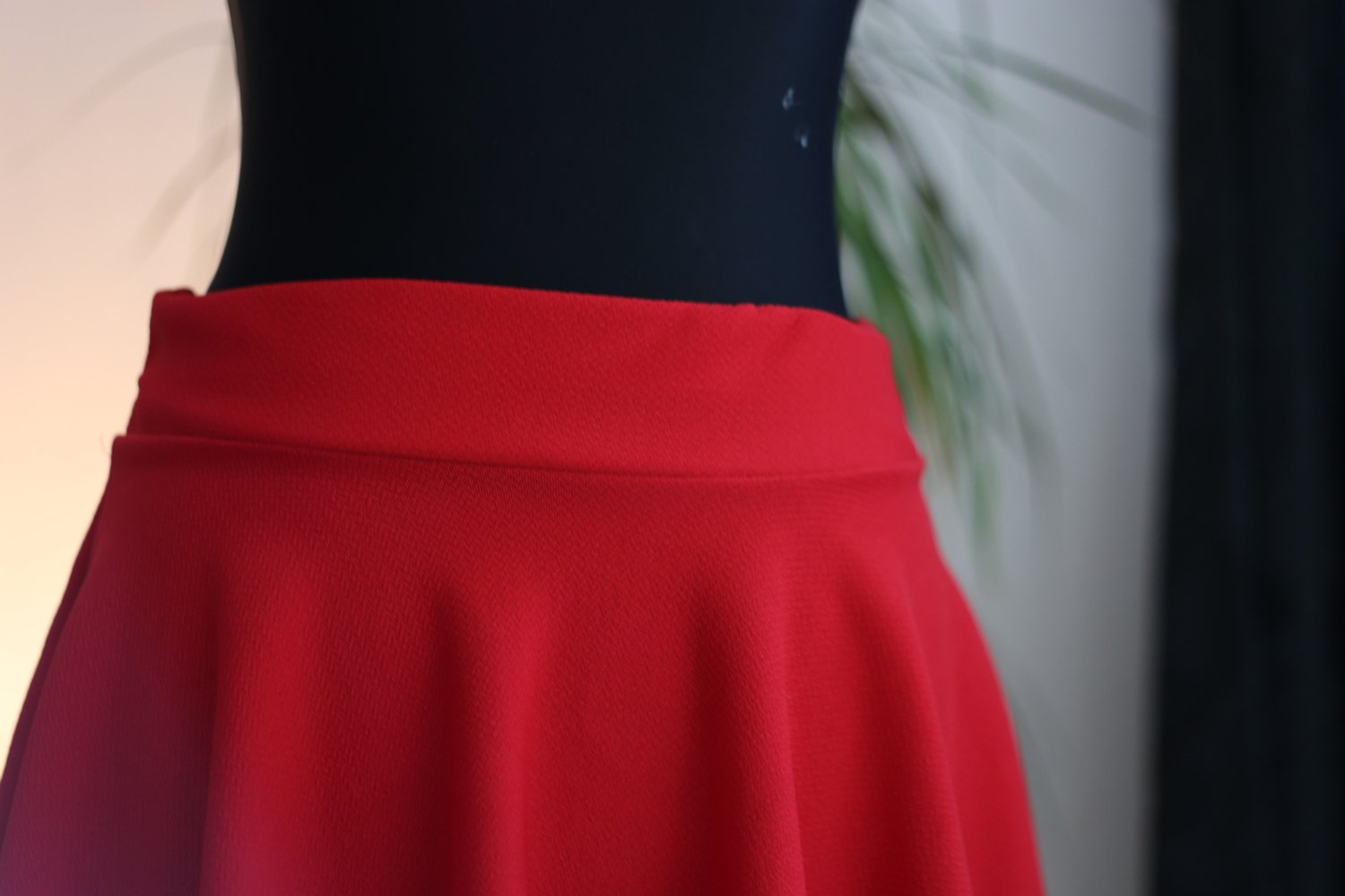 Roter Minirock XS 34 Faltenrock