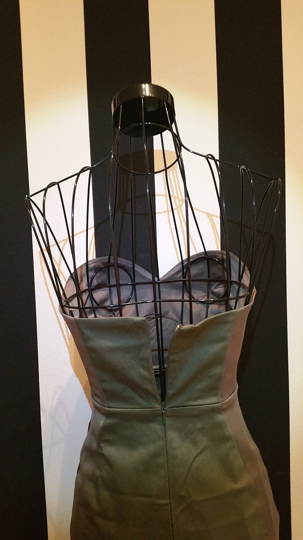 Bandeau Kleid, khaki