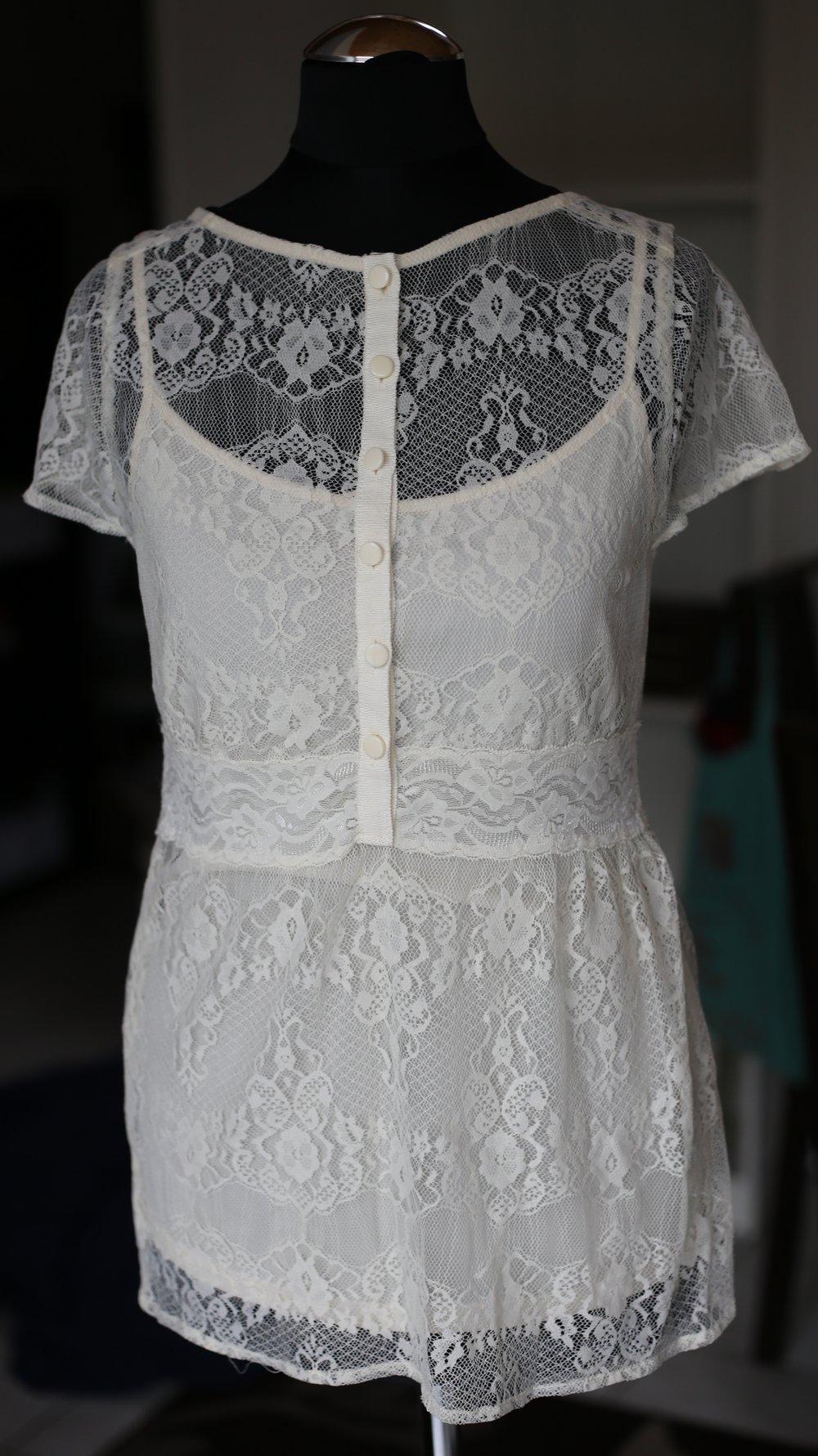 Spitzenbluse Primark XS 34 Beige