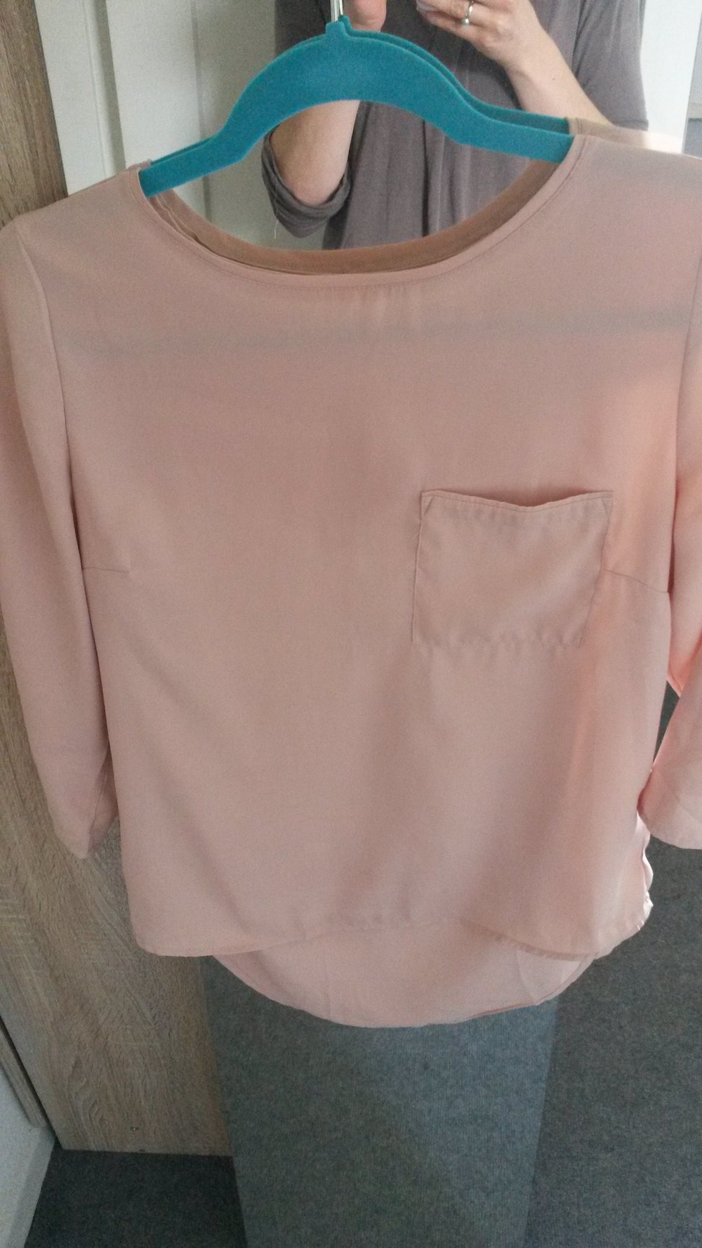 Bluse in rose / nude