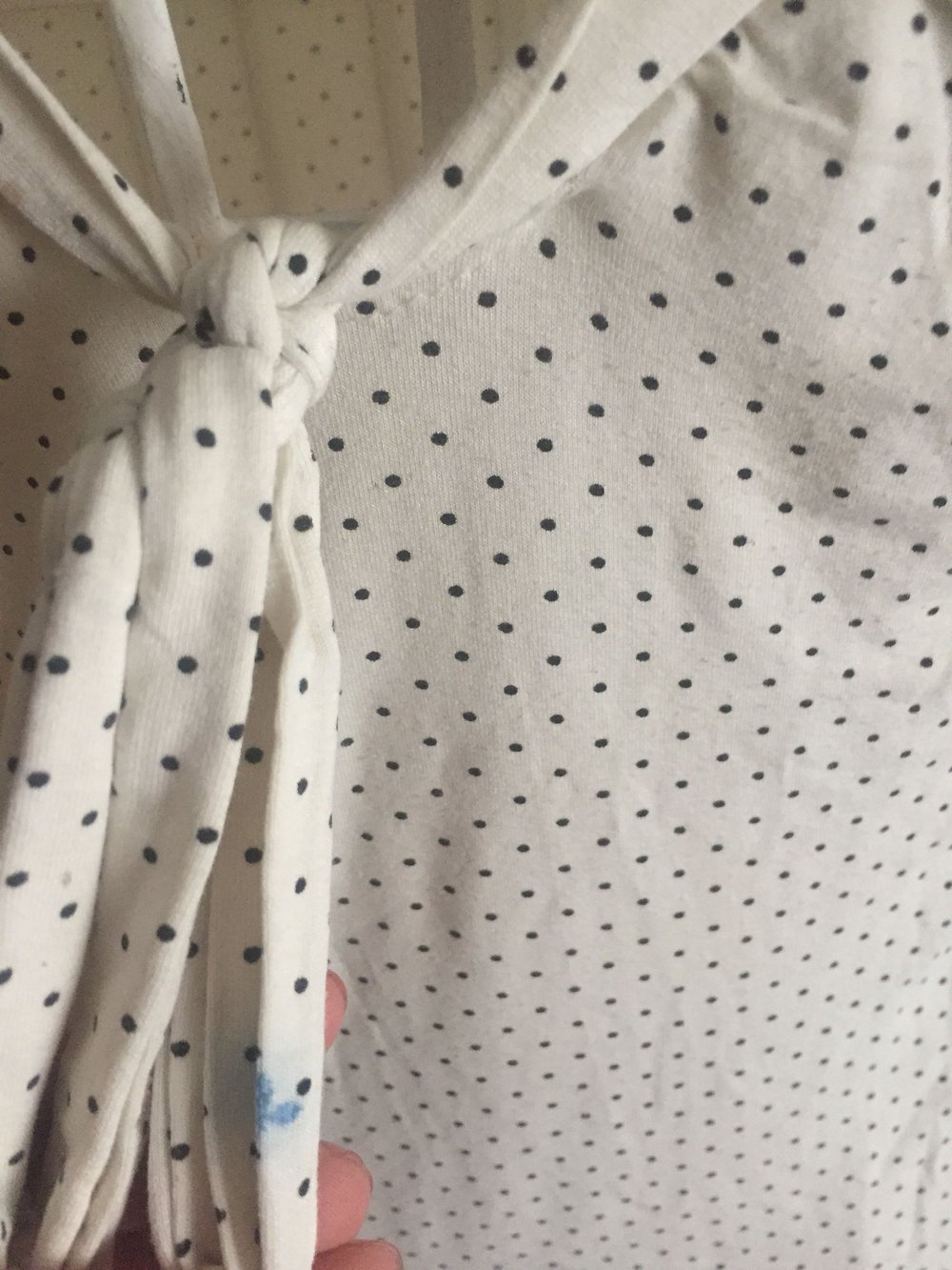 Pünktchen-Top in Creme