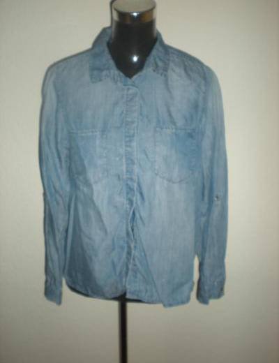 Hemd Hemdbluse Jeanshemd Jeans von H&M in Gr. S 36 38 Turn Up Ärmel