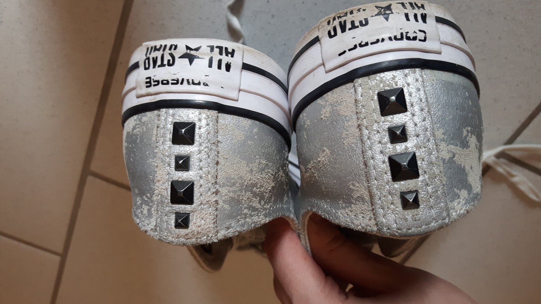 Converse Chucks silber used look 39,5-40