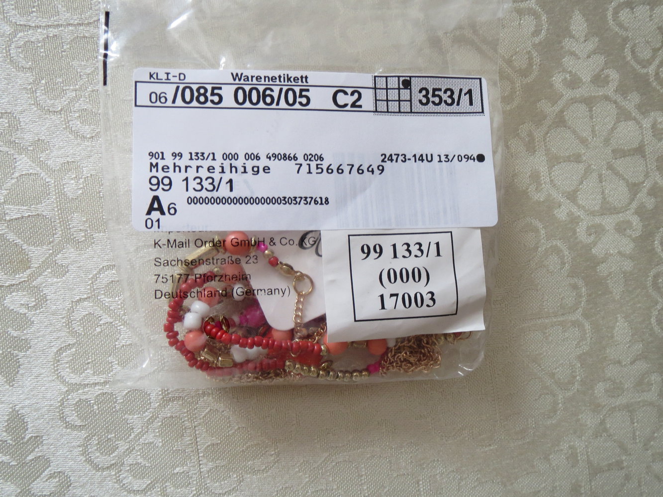 Kette, Mehrreig, neu