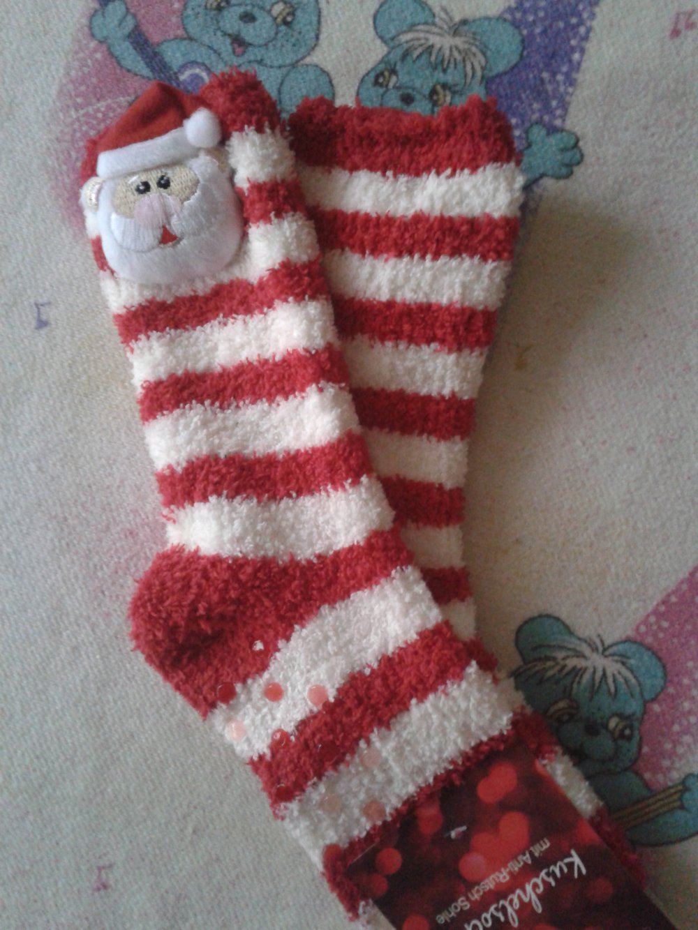 Super süße  Weihnachts- Kuchelsocken mit Anti – Rutsch Sohle Gr. 31-34