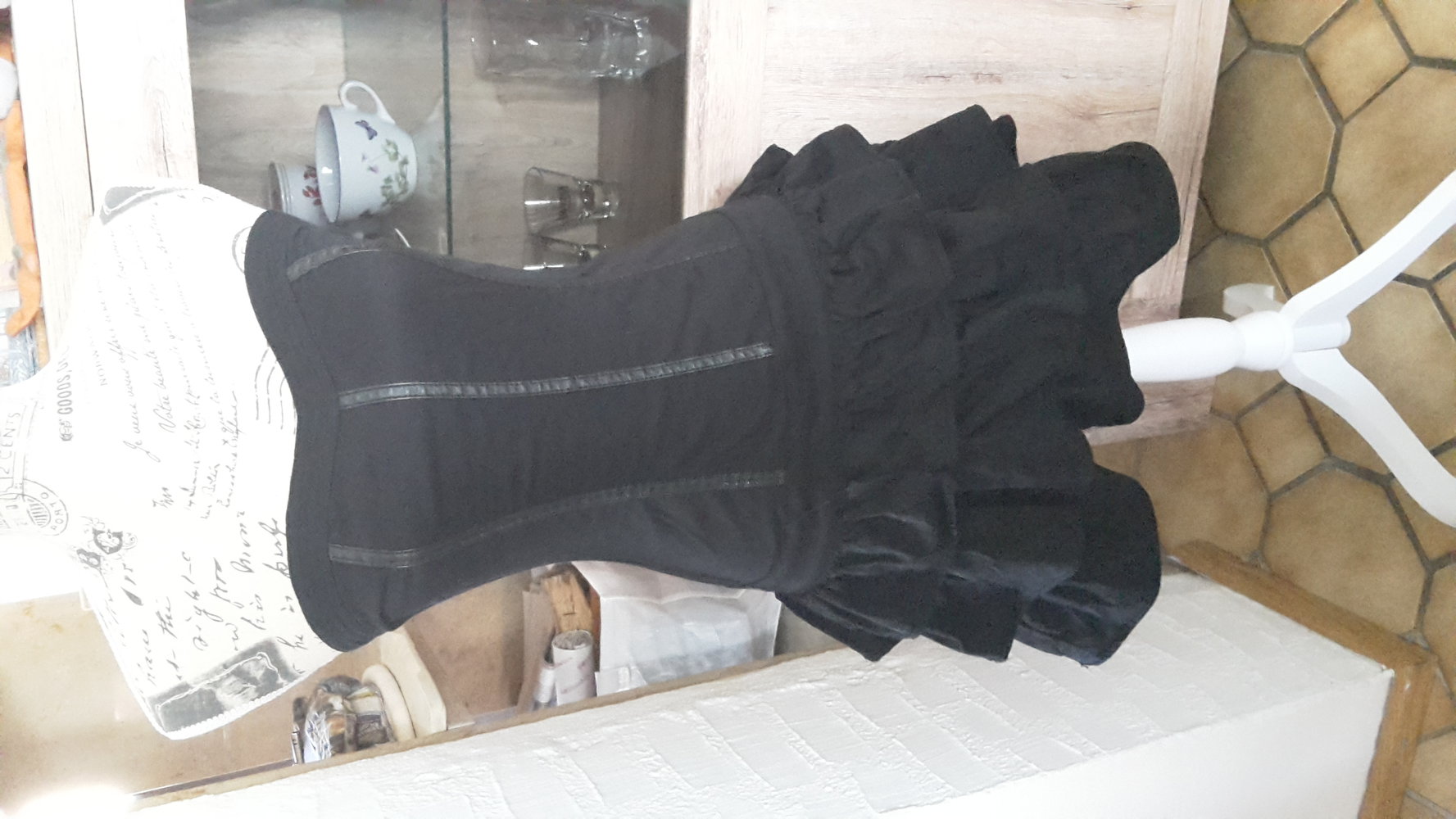 Sexy Schwarzes corsagenkleid Gr. S