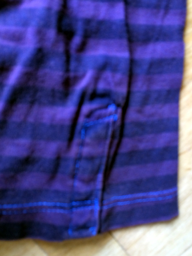 LTB Langarmshirt S M Longshirt Streifen lila blau Longsleeve