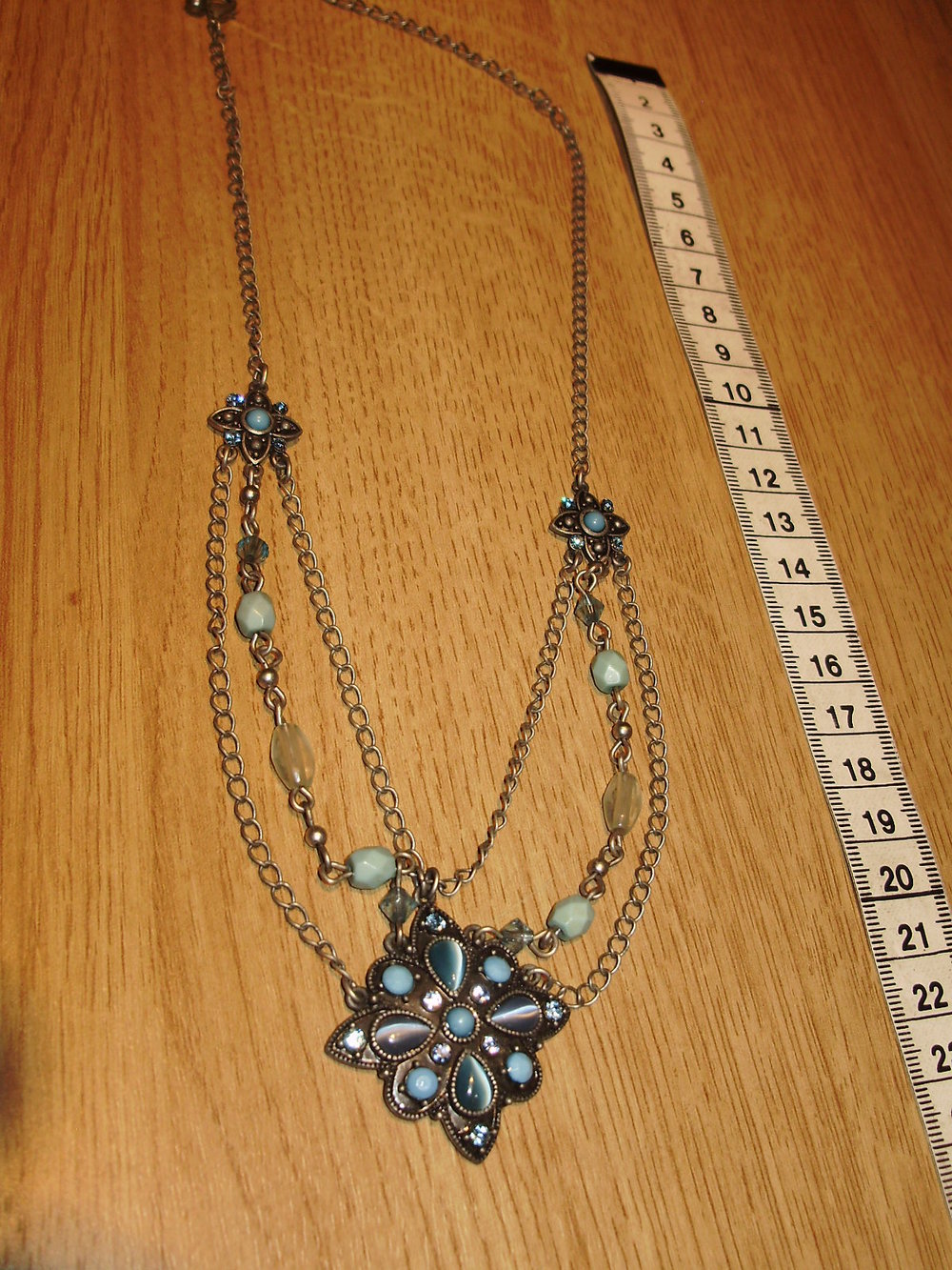 Kette Collier altsilber Trachtenart türkis edel wie neu