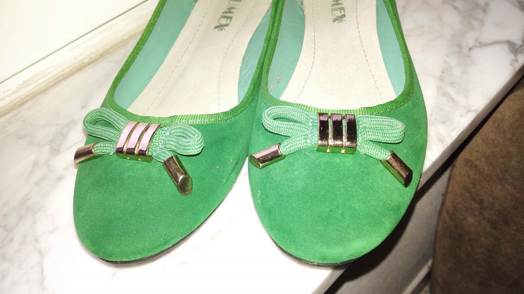 Grüne Ballerinas in Größe 39