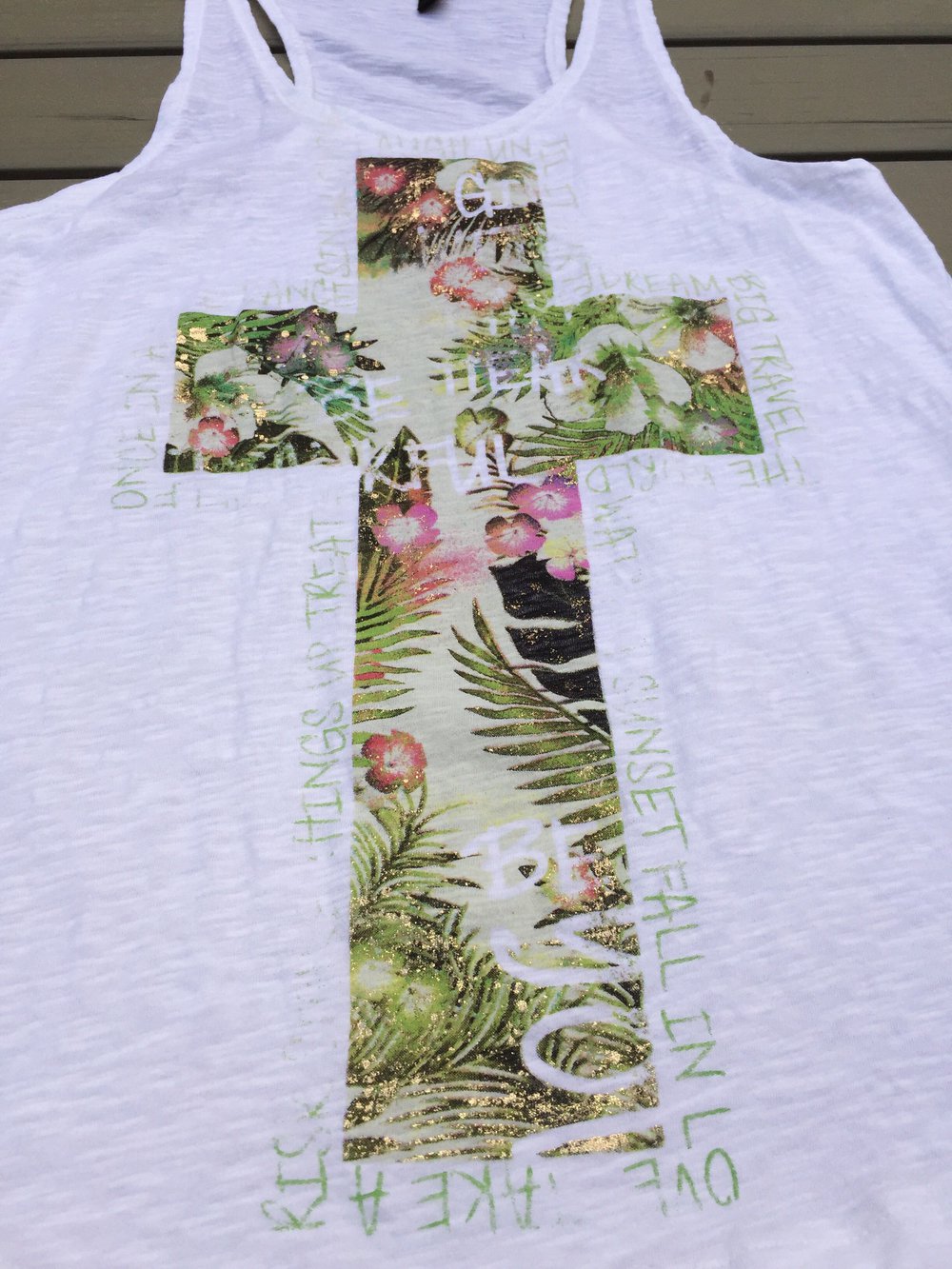 MADONNA Tanktop KREUZ MOTIV Gr. S